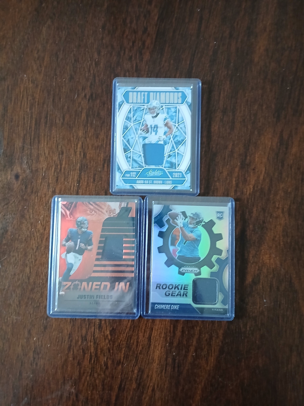 Panini Football Trading Cards - Blue, Red, Green Accents
